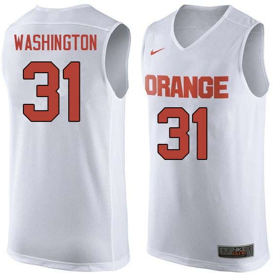 Men #31 Dwyane Washington Syracuse White College Basketball Jerseys Sale-White